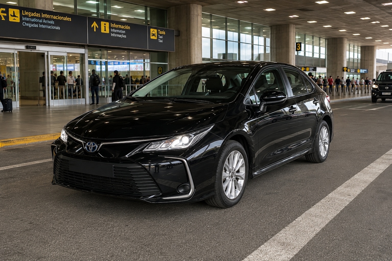 Toyota Corolla 2025 para traslado privado desde el Aeropuerto de Lima