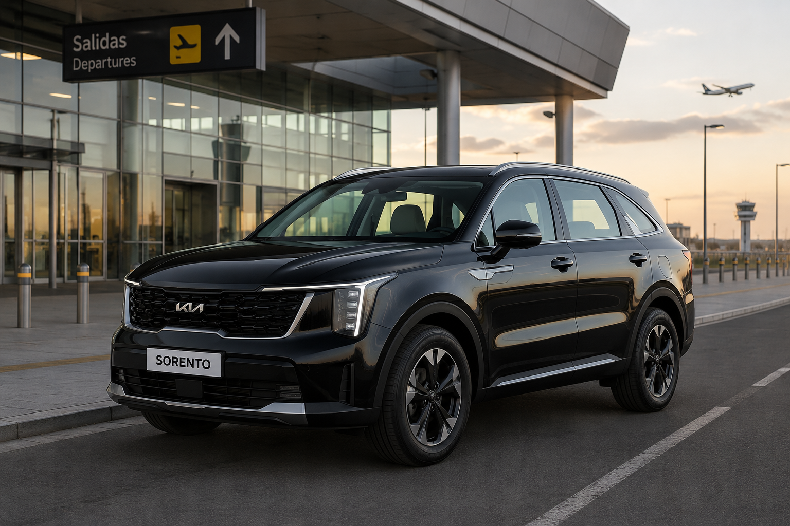 Kia Sorento 2026 negra para traslado Private SUV desde el Aeropuerto de Lima