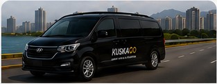 Private Kuskago airport transfer van